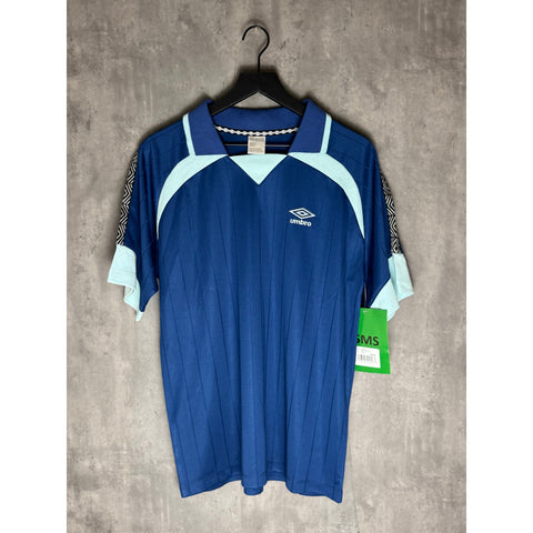 Umbro FC Men's Short Sleeve Collard Navy Peony Football Shirt Polo NWT Medium