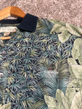 Tori Richard Tropical Print Polo Shirt - Lush Green Palm Design