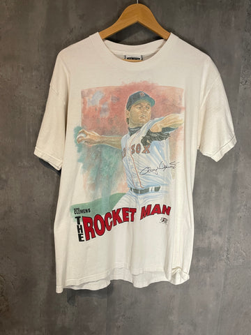 Boston Red Sox Roger Clemens the rocket man vintage Lee Sport shirt Large