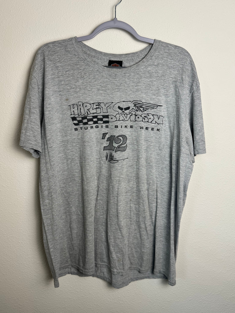 Retro Harley Davidson Sturgis Bike Week 12 Shirt XL
