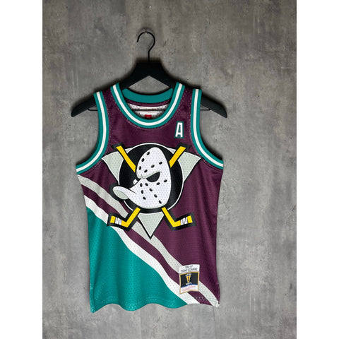 Mitchell & Ness Mighty Duck Vintage Hockey Selanne Tank Top Jersey Medium NWT