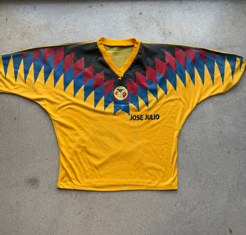 Vintage 1990s Club América Goalkeeper Jersey #14 Adidas Mexico Eagle Wings Design Rare