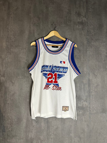 Full Send All-Star Basketball Jersey - White/Blue (L)