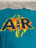 Nike Air Vintage 90's  Single Stitch Long Sleeve T-Shirt Youth XL Teal