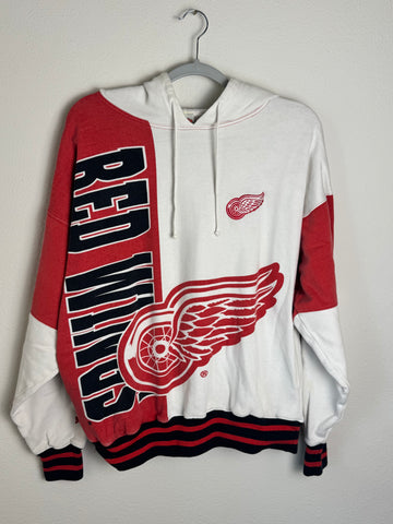 Vintage Red Wings NHL AOP Nutmeg Hoodie Medium