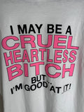Vintage Heartless Bitch XL White Shirt