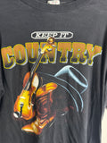 Vintage Keep It Country AOP black t-shirt XL