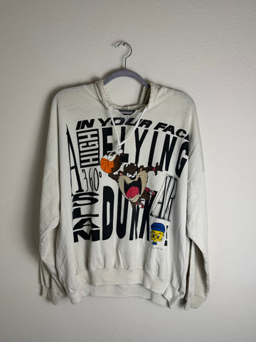Vintage Looney Tunes Taz Tweety Basketball AOP Hoodie