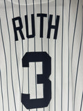 New York Yankees Babe Ruth Nike Cooperstown edition White pinstripe Jersey Large