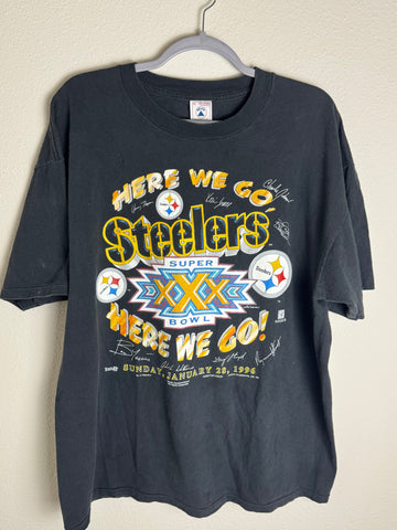 Vintage 96' Here we go Steelers Super bowl Champions Shirt