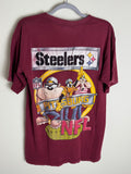 Vintage Pittsburgh Steelers NFL Looney Tunes Taz Daffy Duck Shirt