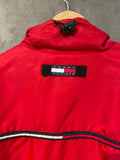 Tommy Hilfiger red heavy windbreaker pullover with pouch vintage