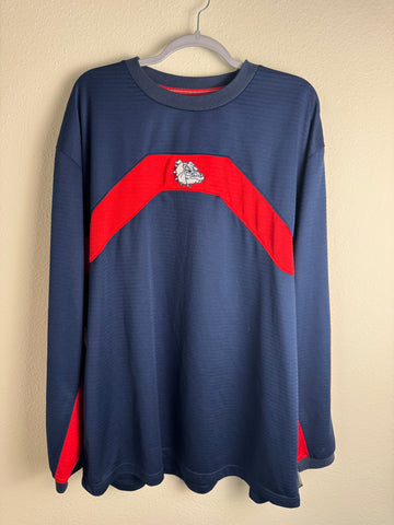 VINTAGE NIKE GONZAGA BULLDOGS BASKETBALL DRI-FIT SHOOTING SHIRT SIZE 2XL
