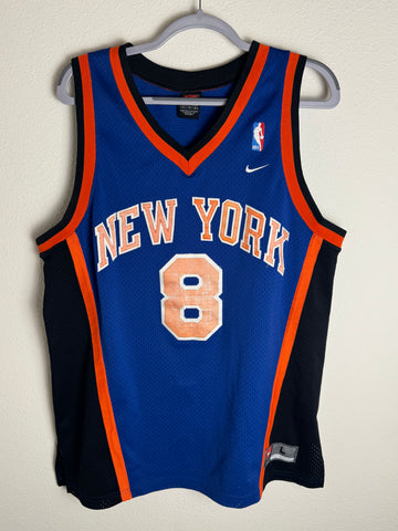 Latrell Sprewell New York Knicks Nike Jersey Swingman Blue Black NBA Large