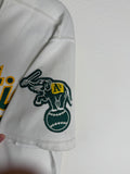 Vintage 80's MLB Rawlings Oakland Athletics A's blank jersey 42 Medium