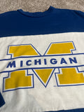 NCAA Michigan Wolverines Blue And White Vintage Crewneck Sweatshirt Large
