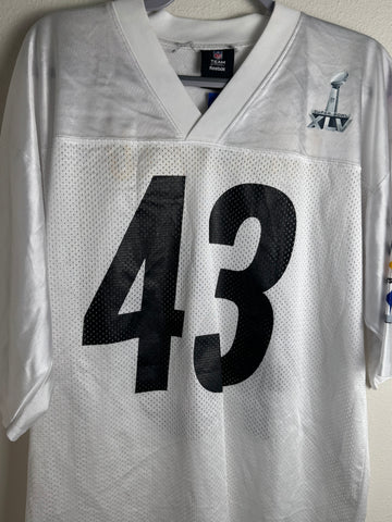 Troy Polamalu Steelers Jersey (Large Adult) Reebok / Super Bowl XLV (HOF 2021)