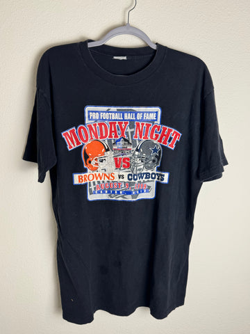 Vintage 99' NFL Hall Of Fame Game Browns Vs. Cowboys  T-Shirt L