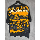 McLaren Formula 1 Crop Style Heavy Cotton Shirt back AOP Shirt Medium NWT