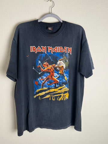 Vintage Iron Maiden XL Run To The Hills Boot T-Shirt