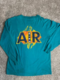Nike Air Vintage 90's  Single Stitch Long Sleeve T-Shirt Youth XL Teal