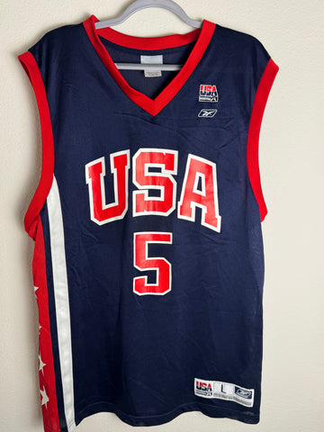 Vintage Reebok USA Basketball Jason Kidd Jersey Large