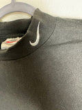 Vintage Y2K Nike Embroidered Swoosh Mock Turtleneck Black Long Sleeve Mens 2XL