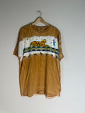 Vintage Tiger & Cat Parade Graphic Tee - Earth Tone Fade Shirt XL