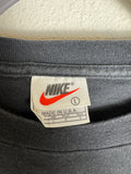 Vintage Y2K Nike Logo with Red Oval Black Tee Shirt