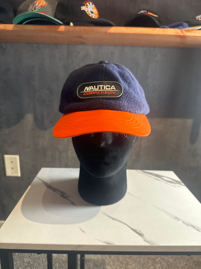 Vintage Nautica Competition Fleece Cap – Navy & Orange