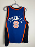 Latrell Sprewell New York Knicks Nike Jersey Swingman Blue Black NBA Large