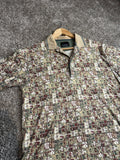 Greg Norman Collection Golf Polo - Geometric Pattern Small/Medium