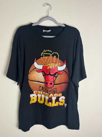 Vintage 1996 Chicago Bulls 70 Wins Large Black T-shirt