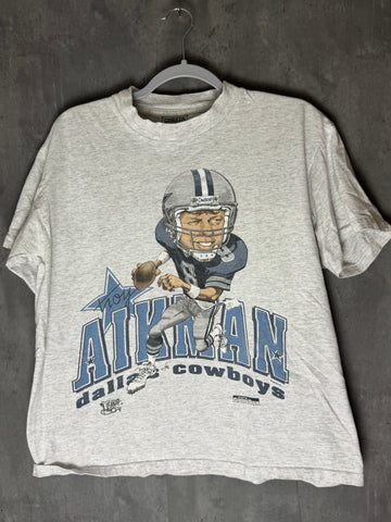 Vintage Dallas Cowboys NFL Troy Aikman caricature Shirt Medium Crop Fit