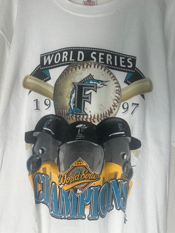 Vintage 1997 Florida Marlins World Series Champs Tee - MLB Graphic