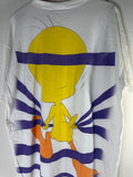 Vintage 1993 Tweety Bird Double-Sided Tee - Looney Tunes All Over Print