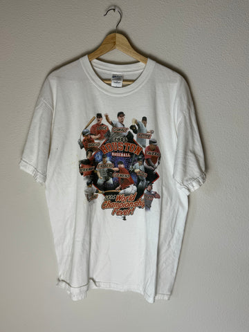 Vintage 2005 World Championship fever Houston baseball graphic T-Shirt large