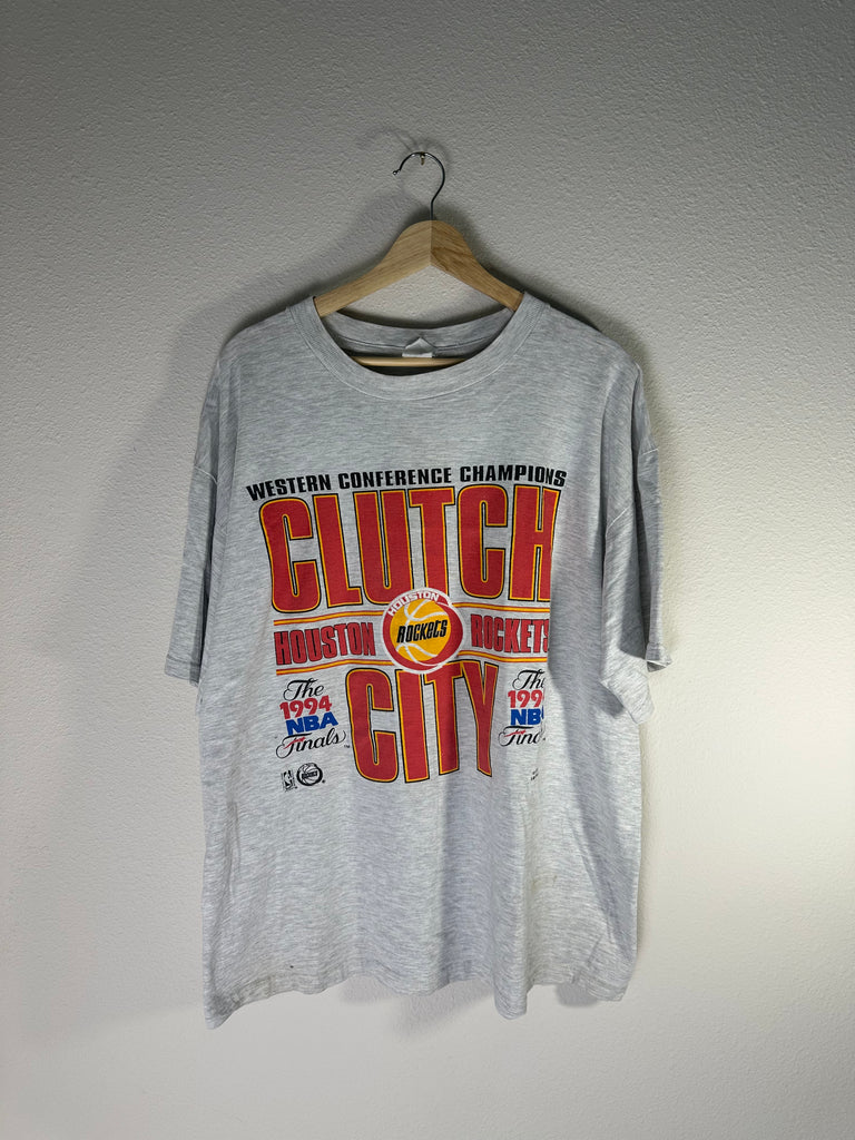 Vintage 1994 Houston Rockets "Clutch City" Tee - Western Conference Champs