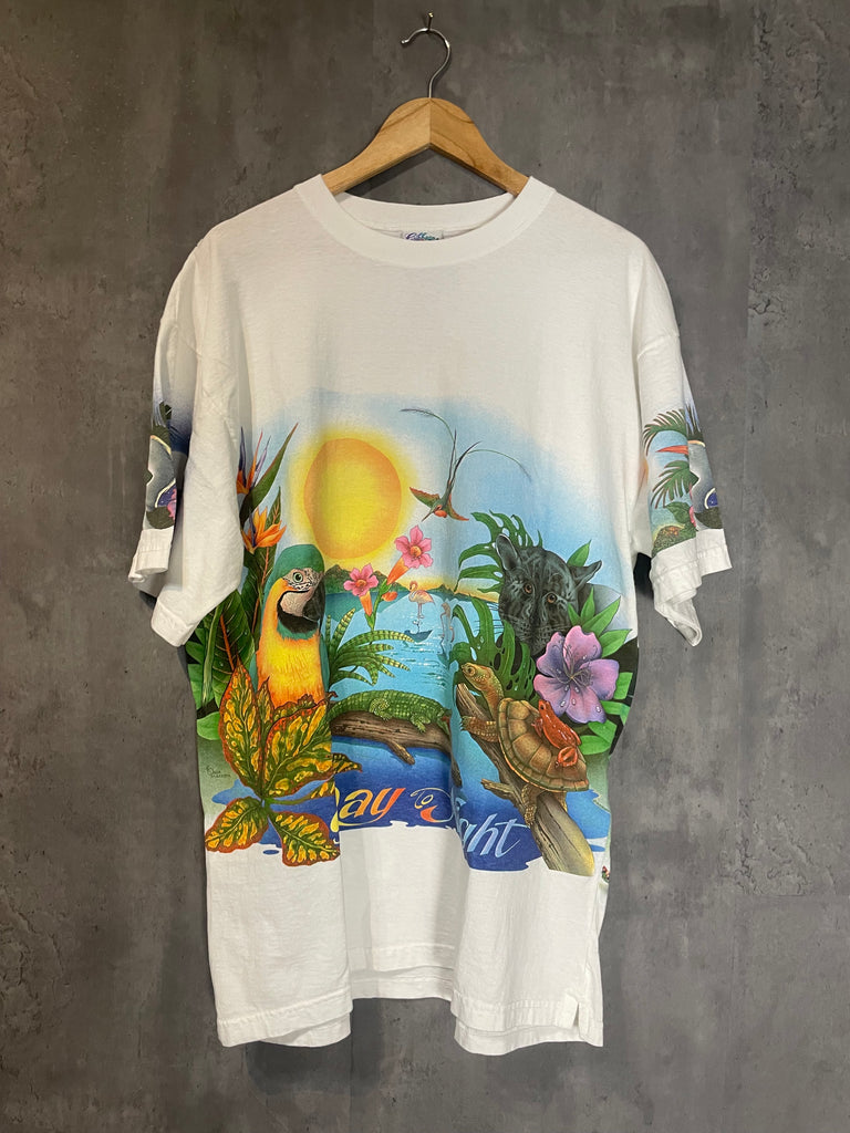 Vintage 90s “Day to Night” All Over Print Tee