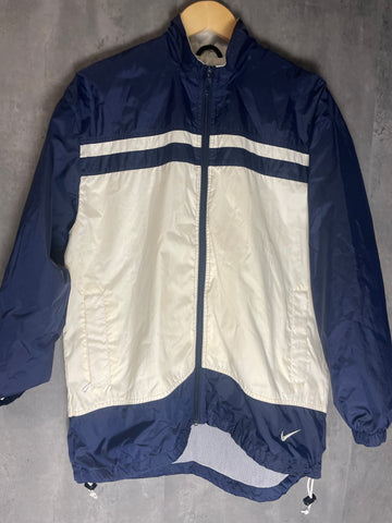 Nike Track Windbreaker Vintage Y2K Blue White Medium
