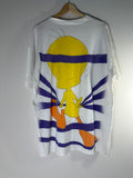 Vintage 1993 Tweety Bird Double-Sided Tee - Looney Tunes All Over Print