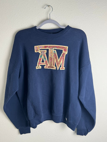 Texas A&M Paisley NCAA Vintage Crable Sports Wear Crewneck Sweater
