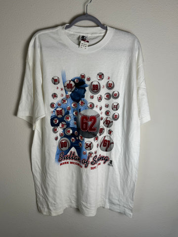 Starter Vintage Sultan Of Swing Mark Mcgwire 1998 NWOT Tee Shirt Size LG USA Made