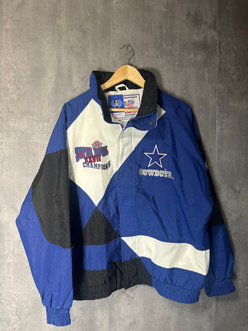 Vintage Apex one Super Bowl XXVII Champions Cowboys Windbreaker Jacket Medium