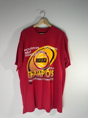 Vintage 1994 Houston Rockets Western Conference Champs Tee - Shirt XL