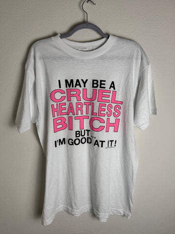 Vintage Heartless Bitch XL White Shirt