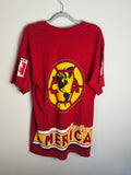 Vintage Club America Soccer AOP Red Shirt XL