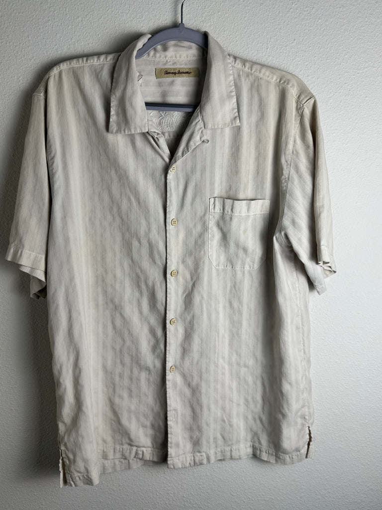 Cream Tommy Bahama Vintage Hawaiian Shirt