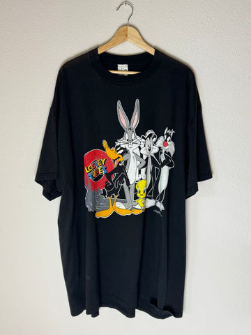 Vintage 93 Looney Tunes Sun Sportswear Black Shirt XL