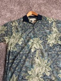 Tori Richard Tropical Print Polo Shirt - Lush Green Palm Design